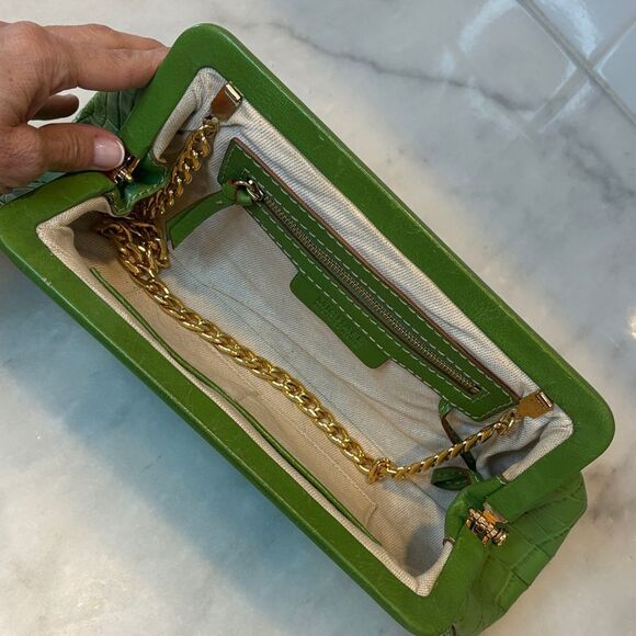 Michael Kors Crocodile Embossed Handbag Clutch - Picture 12 of 16